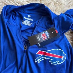 NWT Fanatics Buffalo Bills NFL Quarter-Zip Pullover